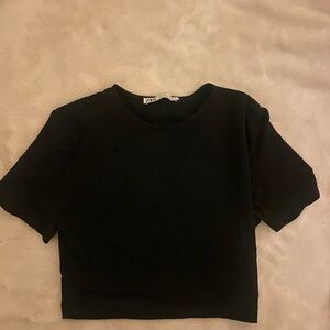 Black Zara crop top